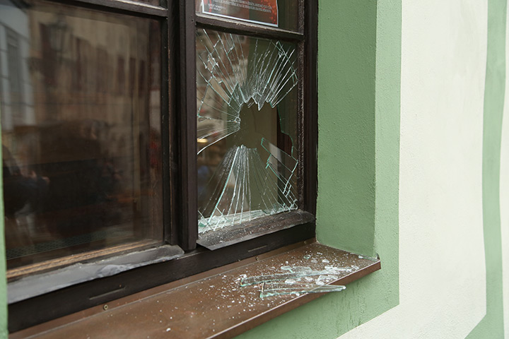 A2B Glass are able to board up broken windows while they are being repaired in Newcastle Under Lyme.